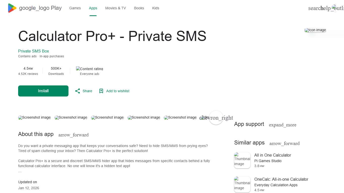 Calculator Pro+ - Private SMS - Apps on Google Play